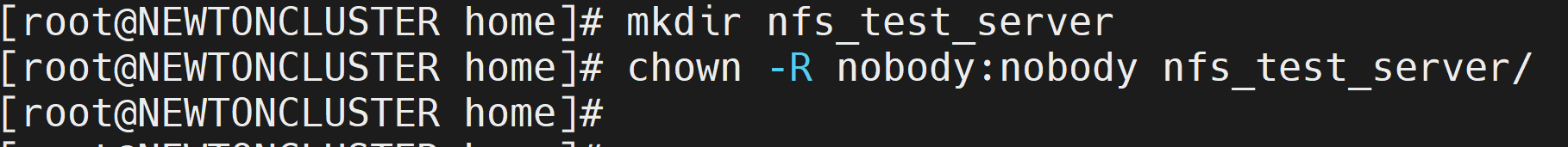 Creating nfs share directory