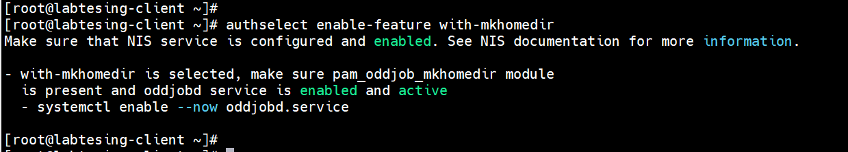 Figure 21 - authselect NIS