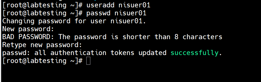 Figure 28 - Create user