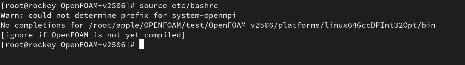 Source Command Before Compiling