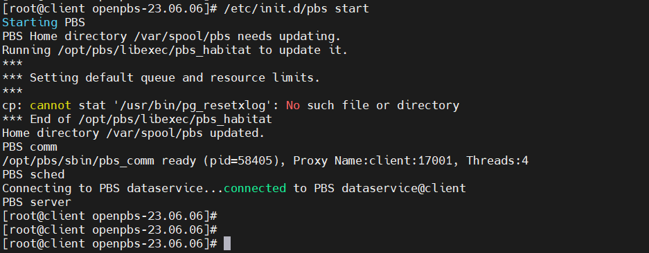 PBS restart