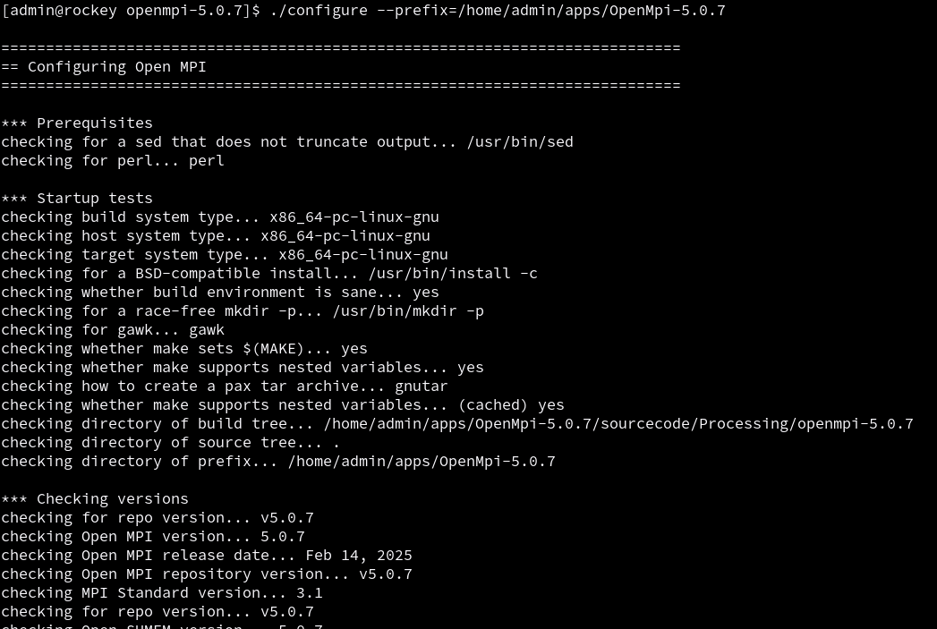 Configuring OpenMPI