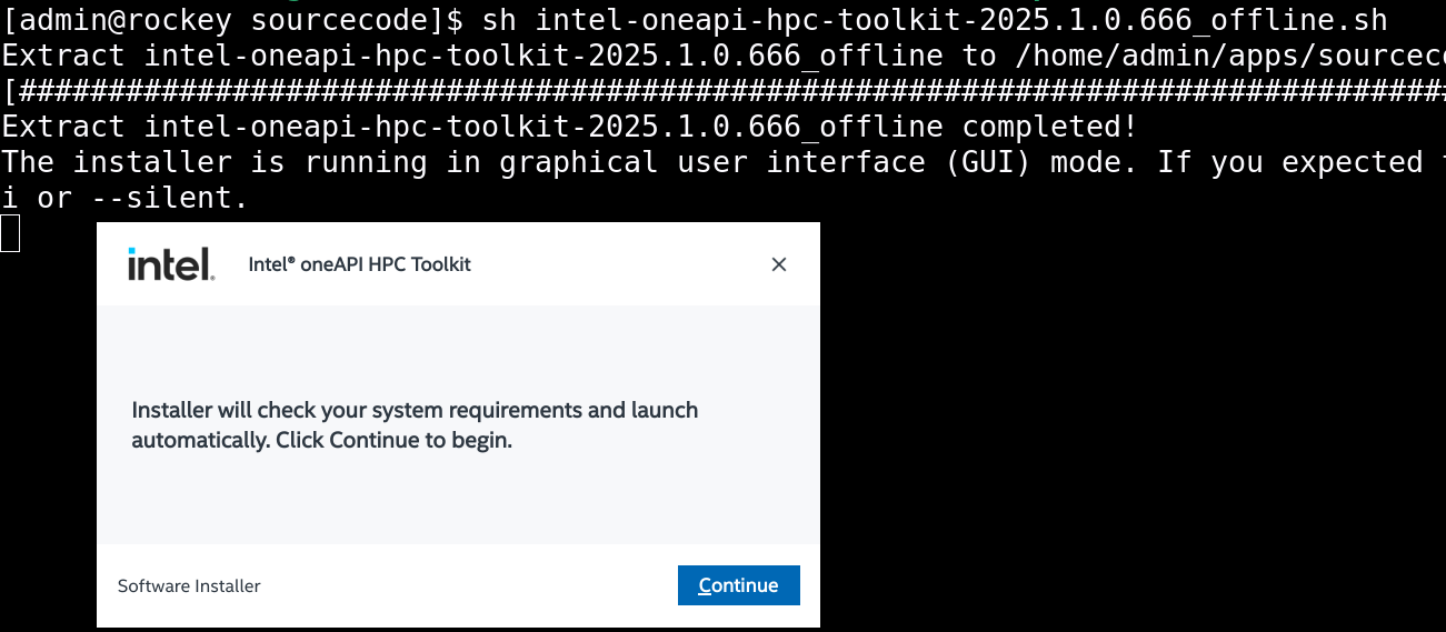 Installer launch