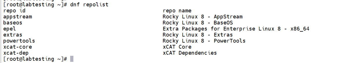 Step 1.5 — dnf repolist showing enabled repos