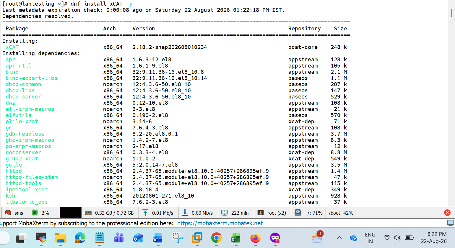 Step 2.1 — xCAT install completion