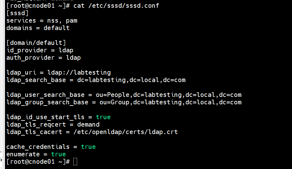 Step 20 — cat /etc/sssd/sssd.conf