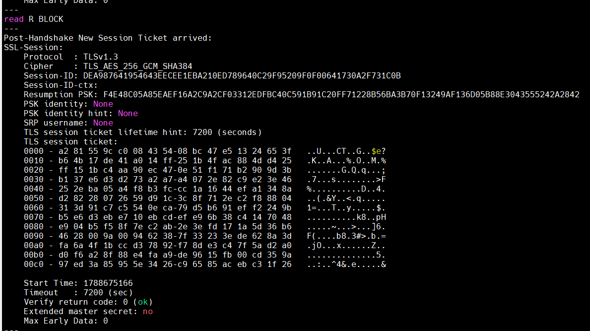 Step 5 — Verify return code 0 (ok)
