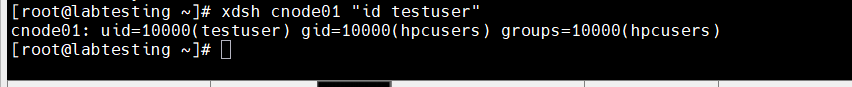 Step 5 — id and getent passwd confirming testuser resolves via LDAP