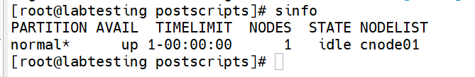 Step 3.6 — sinfo showing node in unk state