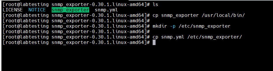 Binary and config copied into place