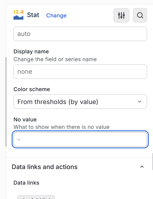 Standard options scrolled — still not Thresholds